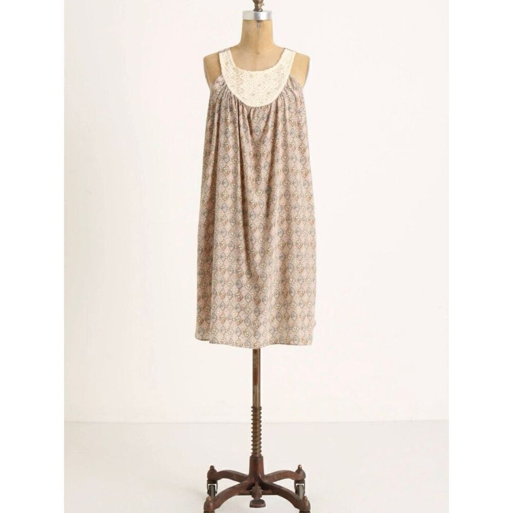 NEW SUNNER Anthropologie Women’s Small Florid Diamonds Dress